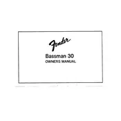 Fender Bassman 30 1987 Amplifier manual cover