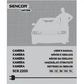 Sencor SCR 2200 Camera manual cover