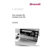 Brandt FC275MI Oven manual cover