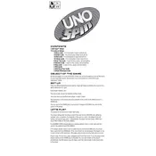 UNO Mattel Spin J3719 Card Game manual cover