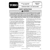 Toro Cordless Power 51740 Blower manual cover