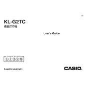 Casio KL-G2TC Label Printer manual cover