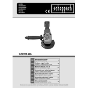 Scheppach CAD115-20Li 5903806900 Angle Grinder manual cover