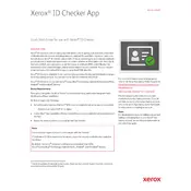 Xerox ID Checker App Application manual cover