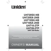 Uniden UH710-2TP Radio manual cover