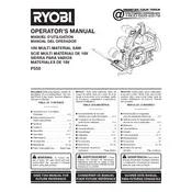 Ryobi P555 Saw manual cover