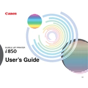 Canon Color Bubble Jet i850 manual cover