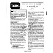 Toro Recycler 48-cm 20801B Mower manual cover