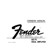 Fender 160 PS Amplifier manual cover