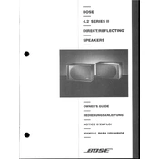 Bose 4.2 Series II Direct Reflecting Speakers manual cover