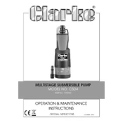 Clarke 7239250 CSD4 Multistage Submersible Pump manual cover