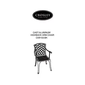 Crosley CO6102-BK Chair manual cover