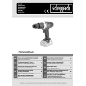 Scheppach CCD45-20ProS 5909221903 Drill manual cover