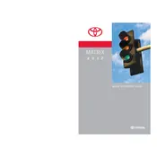 Toyota Matrix 2012 Hatchback manual cover