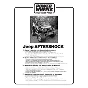 Power Wheels Mattel Jeep Aftershock 74270 Toy manual cover