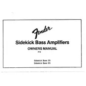 Fender Sidekick Bass 35 Amplifier manual cover