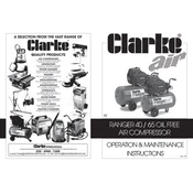 Clarke 2320503 Ranger 40 Oil Free Air Compressor manual cover