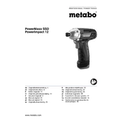 Metabo PowerImpact 12 Wrench manual cover