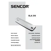 Sencor SLA 310 Laminator manual cover