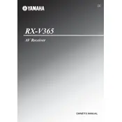 Yamaha RX-V365 Receiver manual cover