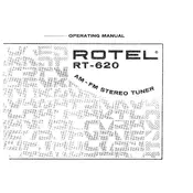 Rotel RT-620 Tuner manual cover