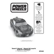 Power Wheels Mattel Corvette DPK45 Toy manual cover