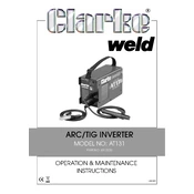 Clarke 6012230 AT131 Arc Tig Inverter manual cover