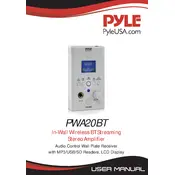 Pyle PWA20BT Amplifier manual cover