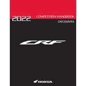 Honda CRF250R 2022 Motorcycle manual cover