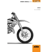 KTM SX 85 2019 Motorcycle manual cover