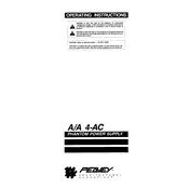 Peavey A-A 4-AC Power Supply manual cover