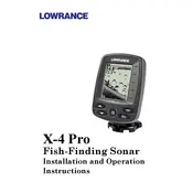 Lowrance X-4 Pro Fish Finder manual cover