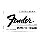 Fender Telecaster Thinline Guitar manual cover