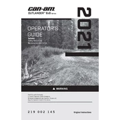 Can-Am Outlander 6x6 2021 Vehicle manual cover