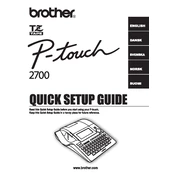 Brother P-touch PT2700 manual cover