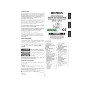 Honda GXV50 2007 Engine manual cover