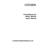 Citizen PMU3300 Printer manual cover