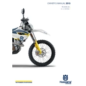 Husqvarna FE 350S 2015 Motorcycle manual cover