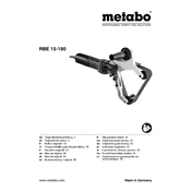 Metabo RBE 15-180 Steel Machine manual cover