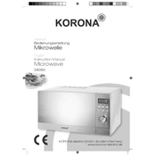 Korona 58060 Microwave manual cover