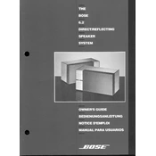 Bose 6.2 Direct Reflecting Speaker System manual cover