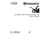 Husqvarna ST 424 Snow Blower manual cover