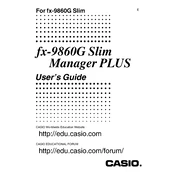 Casio fx9860G Slim Manager Plus Software manual cover