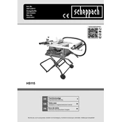 Scheppach HS115 5901320915 Saw manual cover