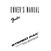 Fender Stereo Pak Amplifier manual cover