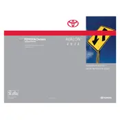 Toyota Avalon Navigation 2012 Sedan manual cover