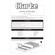 Clarke 7610114 CERT1225 Engine Repair Table manual cover