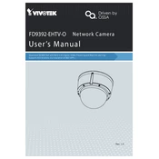 Vivotek FD9392-EHTV-O Camera manual cover