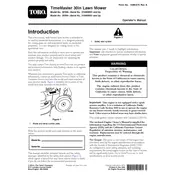 Toro TimeMaster 30-inch 20199 Mower manual cover