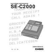 Casio SE-C2000 Cash Register manual cover